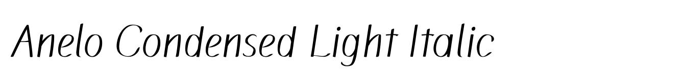 Anelo Condensed Light Italic image